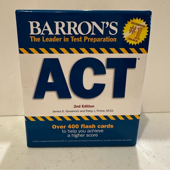Baron’s ACT Flash Cards, 2nd edition, 400 cards included.  Like new condition - Picture 1 of 7